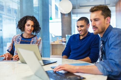 group working together